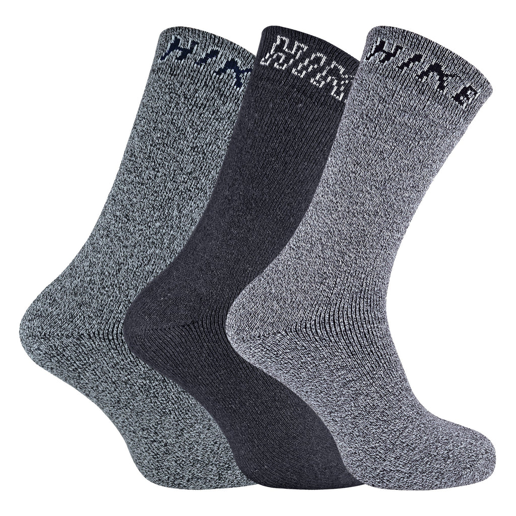 12 Pairs Mens Cushioned Crew Hiking Walking Boot Socks