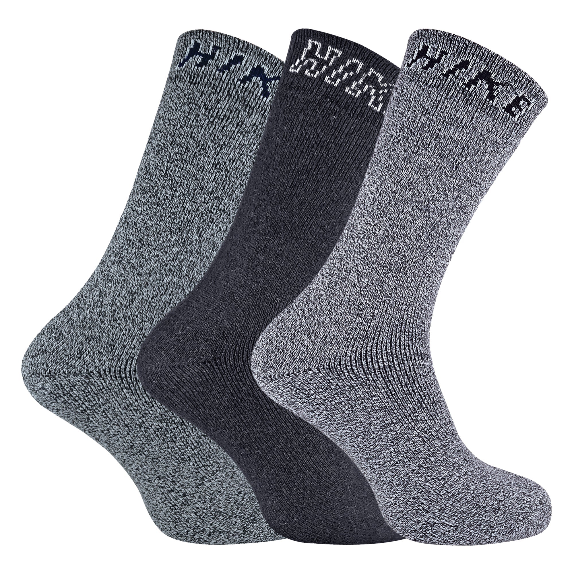 12 Pairs Mens Cushioned Crew Hiking Walking Boot Socks