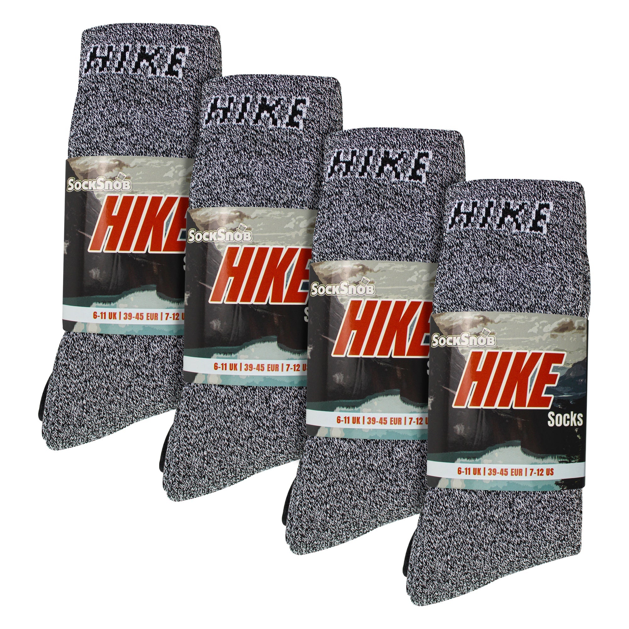 12 Pairs Mens Cushioned Crew Hiking Walking Boot Socks
