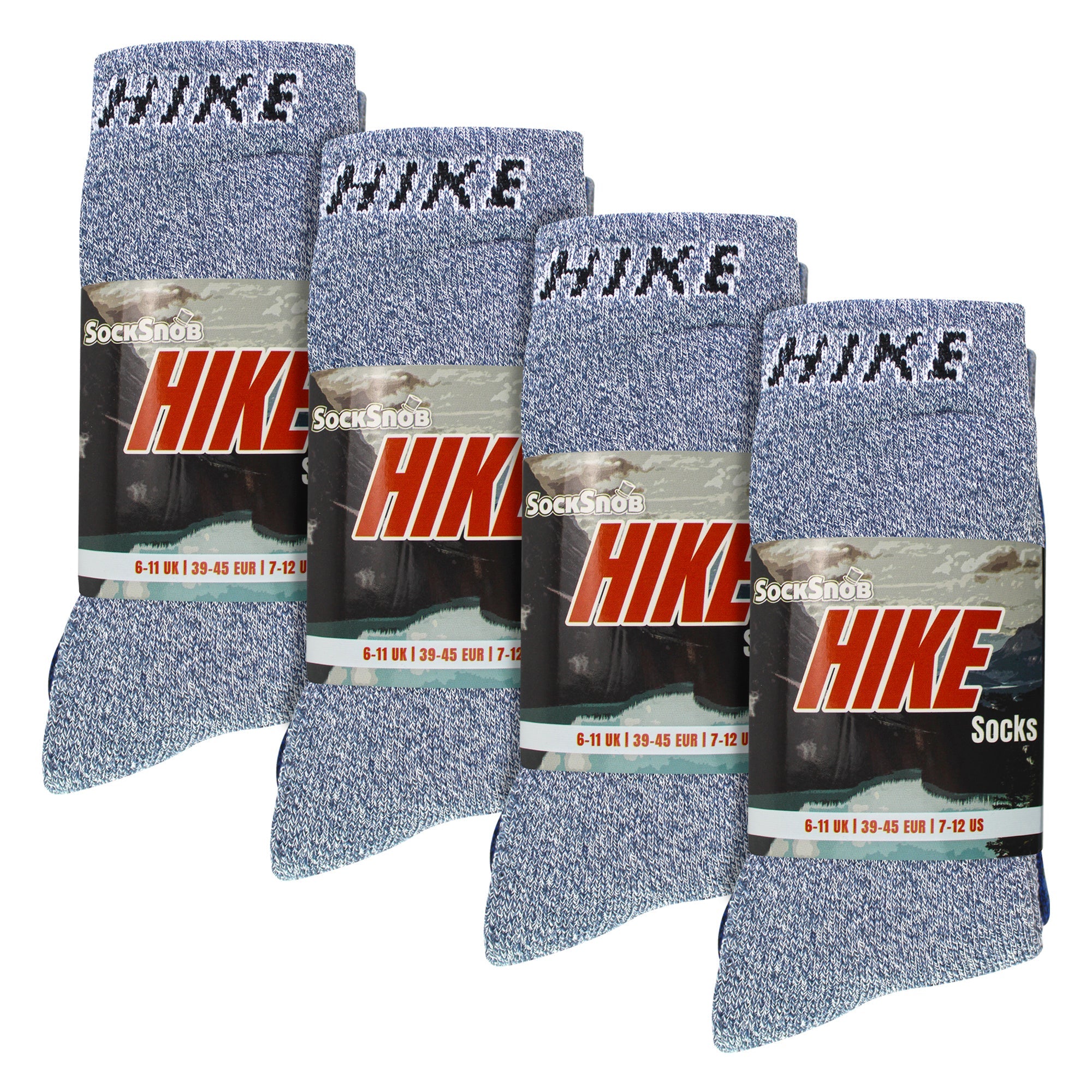12 Pairs Mens Cushioned Crew Hiking Walking Boot Socks