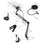 BM-800 Network K-Song Dedicated High-end Metal Shock Mount Microphone Set, BM800 Kit Blue, BM800 Kit Black, BM800 Kit Pink