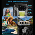 Unihertz Tank 4 Pro Projector Rugged Phone, 16GB+512GB, Night Vision, 6.73 inch Android 13 Dimensity 8300 Octa Core, Network: 5G, NFC
