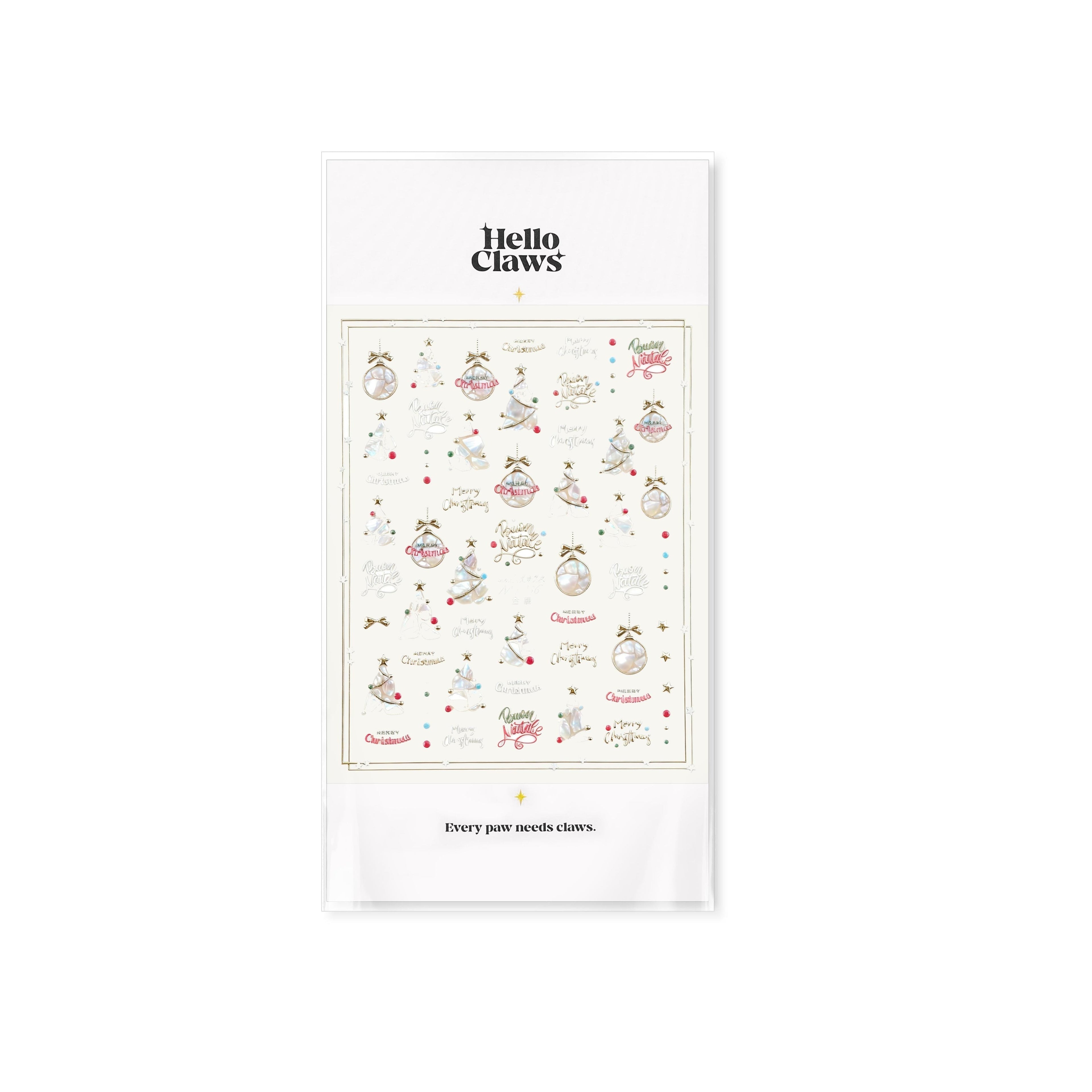Hello Claws | Shell Christmas Tree Nail Deco Sticker