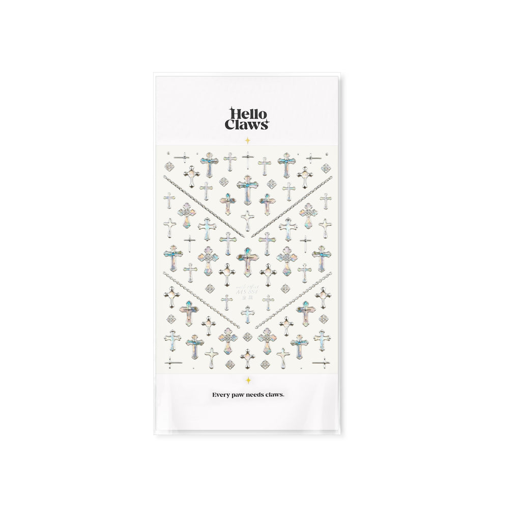 Hello Claws | Shell Cross Nail Deco Sticker