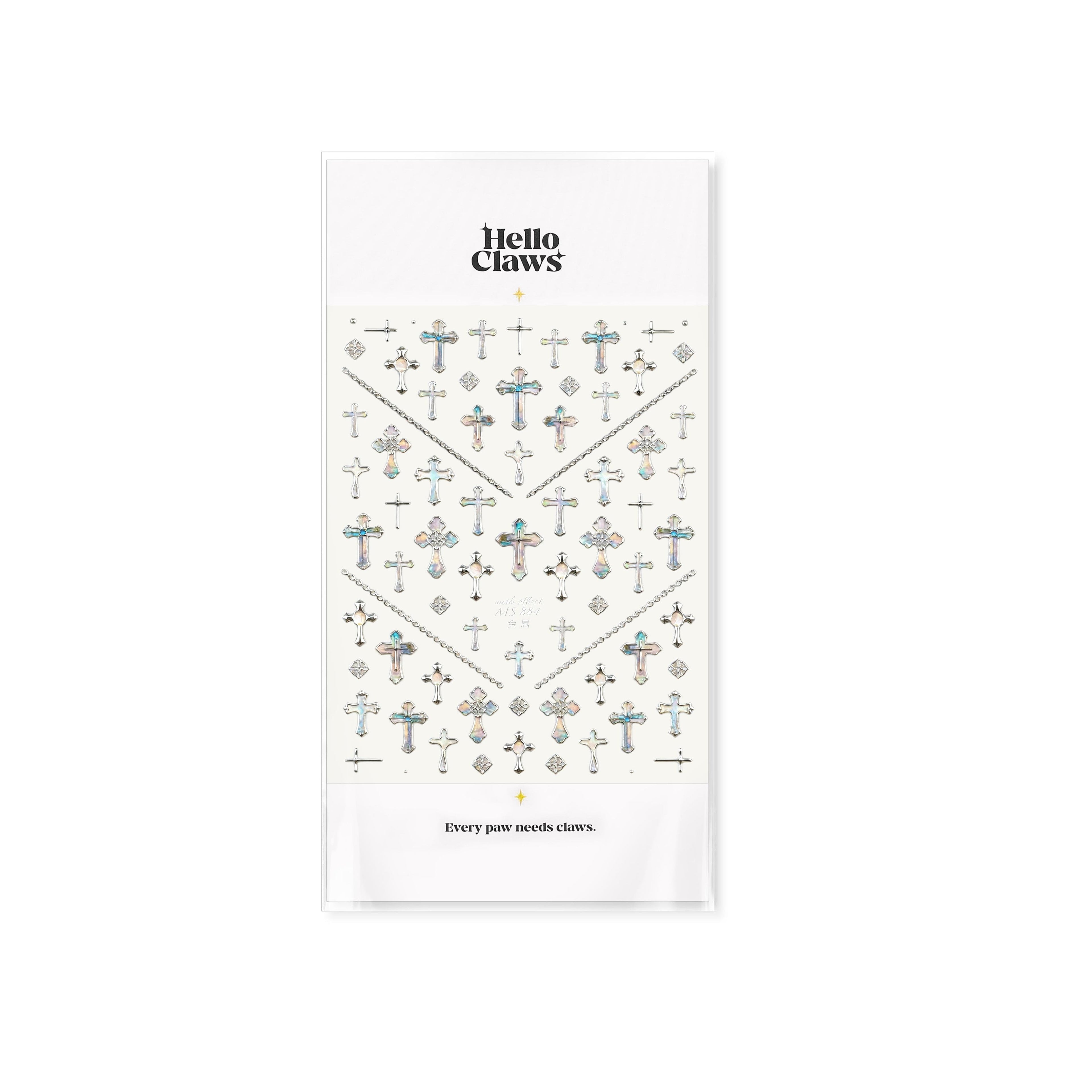 Hello Claws | Shell Cross Nail Deco Sticker