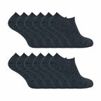 12 Pairs Mens Thermal Winter Invisible Low Cut Trainer Socks