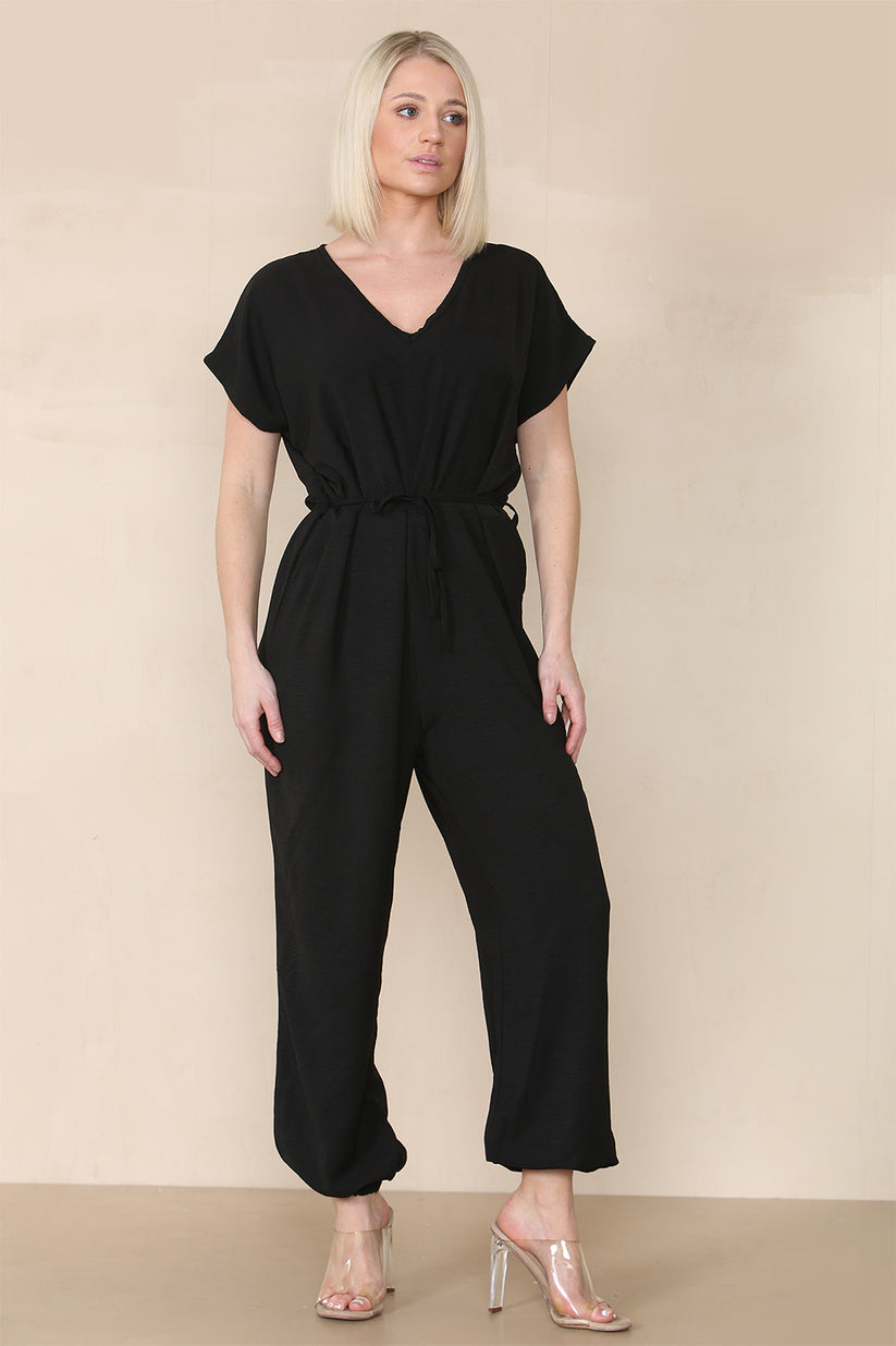Tie Waist Stylish Harem Jumpsuit