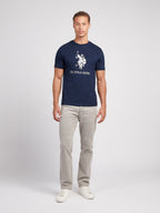 Mens Straight Fit Jean Dark Grey Stone Wash