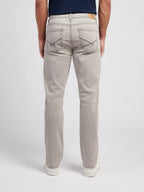 Mens Straight Fit Jean Dark Grey Stone Wash