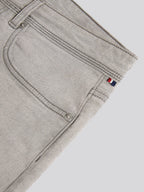 Mens Straight Fit Jean Dark Grey Stone Wash