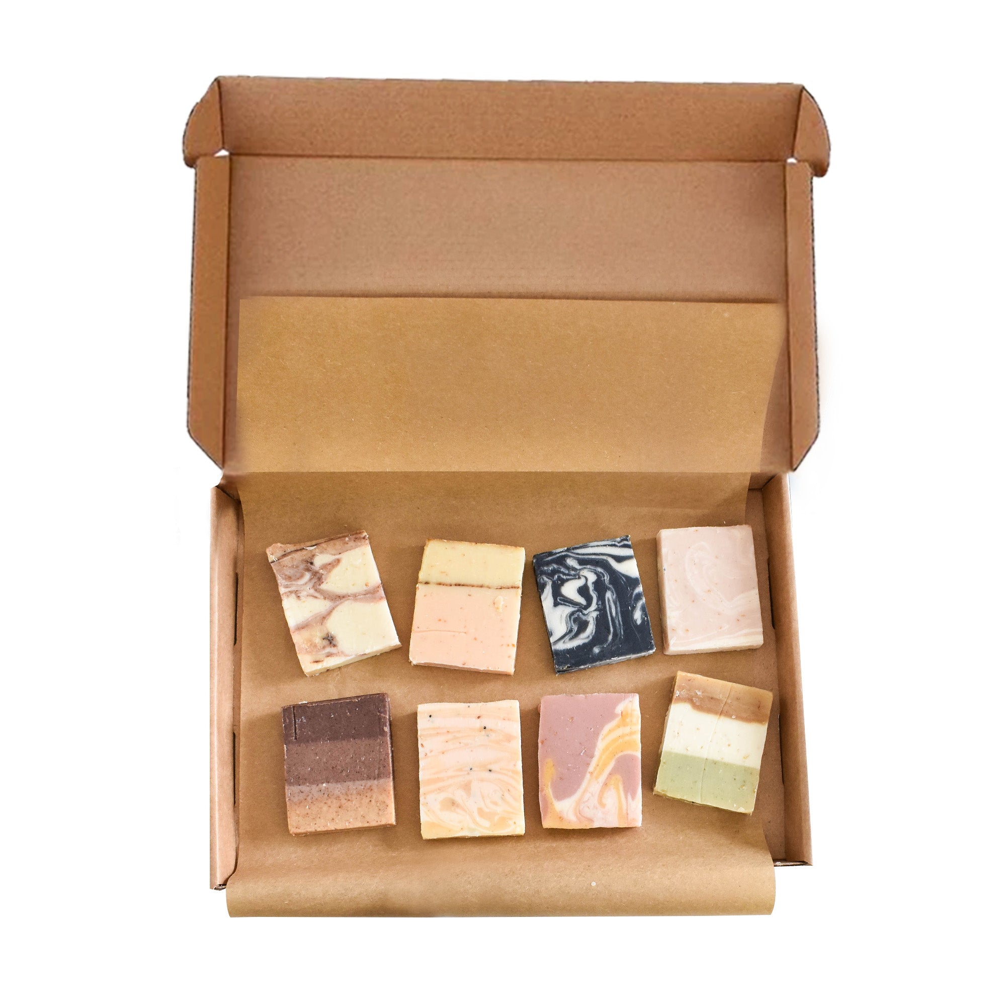 Soap Sampler Gift Set | 8 x 15g Mini Travel Soaps | Natural Handcrafted Letterbox Gift | Vegan, Plastic-Free Skincare