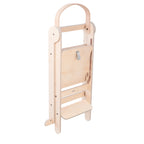 MamaToyz Folding Learning Tower - Natural Beech Wood Montessori Child Safety Platform
