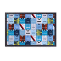 Manchester Blue Kit Montage - Retro Door Mat - 60cm x 40cm