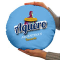 Manchester Blue Aguero - Football Legends - Circle Cushion 14"