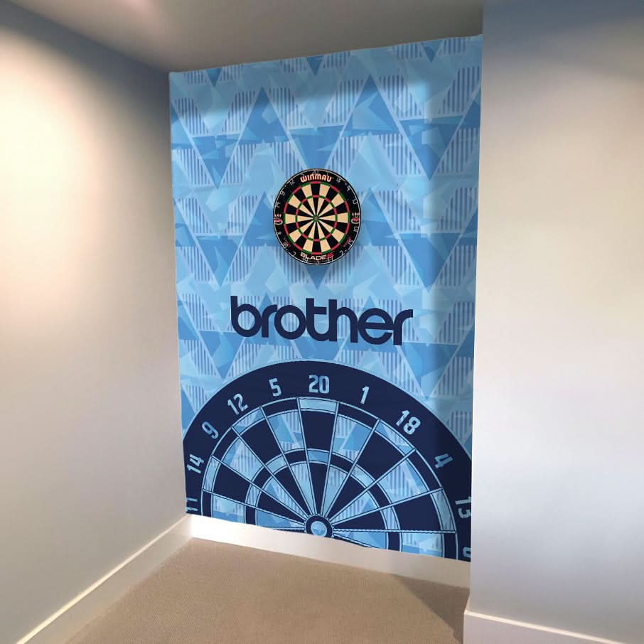 Manchester Blue Retro - 1989 Home - Personalised Darts Wall Banner - Two Sizes [COLLECTIVE]