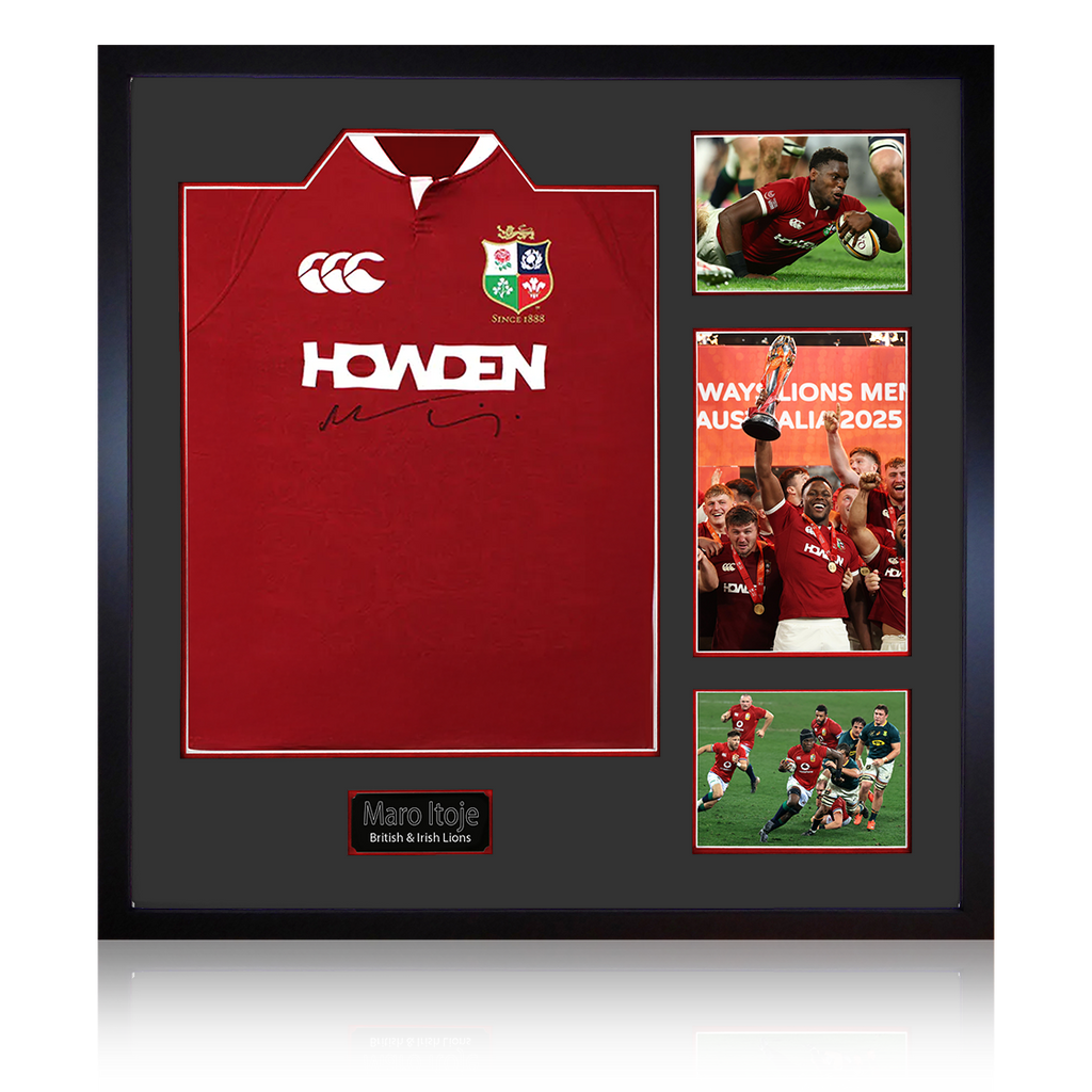 Maro Itoje Signed British & Irish Lions 2025 Shirt Elite Frame