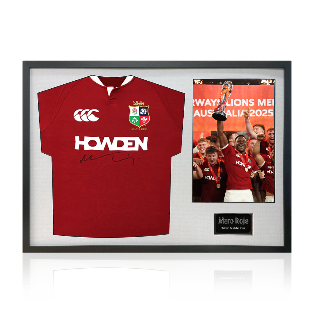 Maro Itoje Signed British & Irish Lions 2025 Shirt Classic Frame
