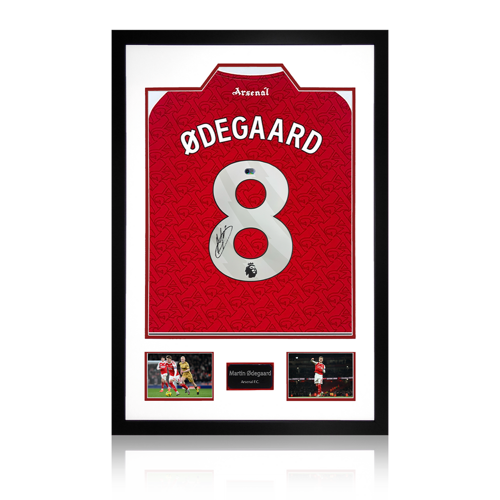 Martin Ødegaard Signed Arsenal Shirt Premium Frame (ACG Cert)