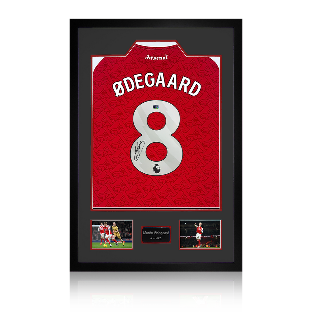 Martin Ødegaard Signed Arsenal Shirt Premium Frame (ACG Cert)