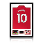 Matheus Cunha Signed Manchester United Shirt Premium Frame (ACG Cert)