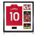 Matheus Cunha Signed Manchester United Shirt Elite Frame (ACG Cert)