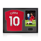 Matheus Cunha Signed Manchester United Shirt Classic Frame (ACG Cert)