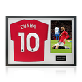Matheus Cunha Signed Manchester United Shirt Classic Frame (ACG Cert)