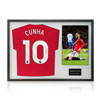 Matheus Cunha Signed Manchester United Shirt Classic Frame (ACG Cert)