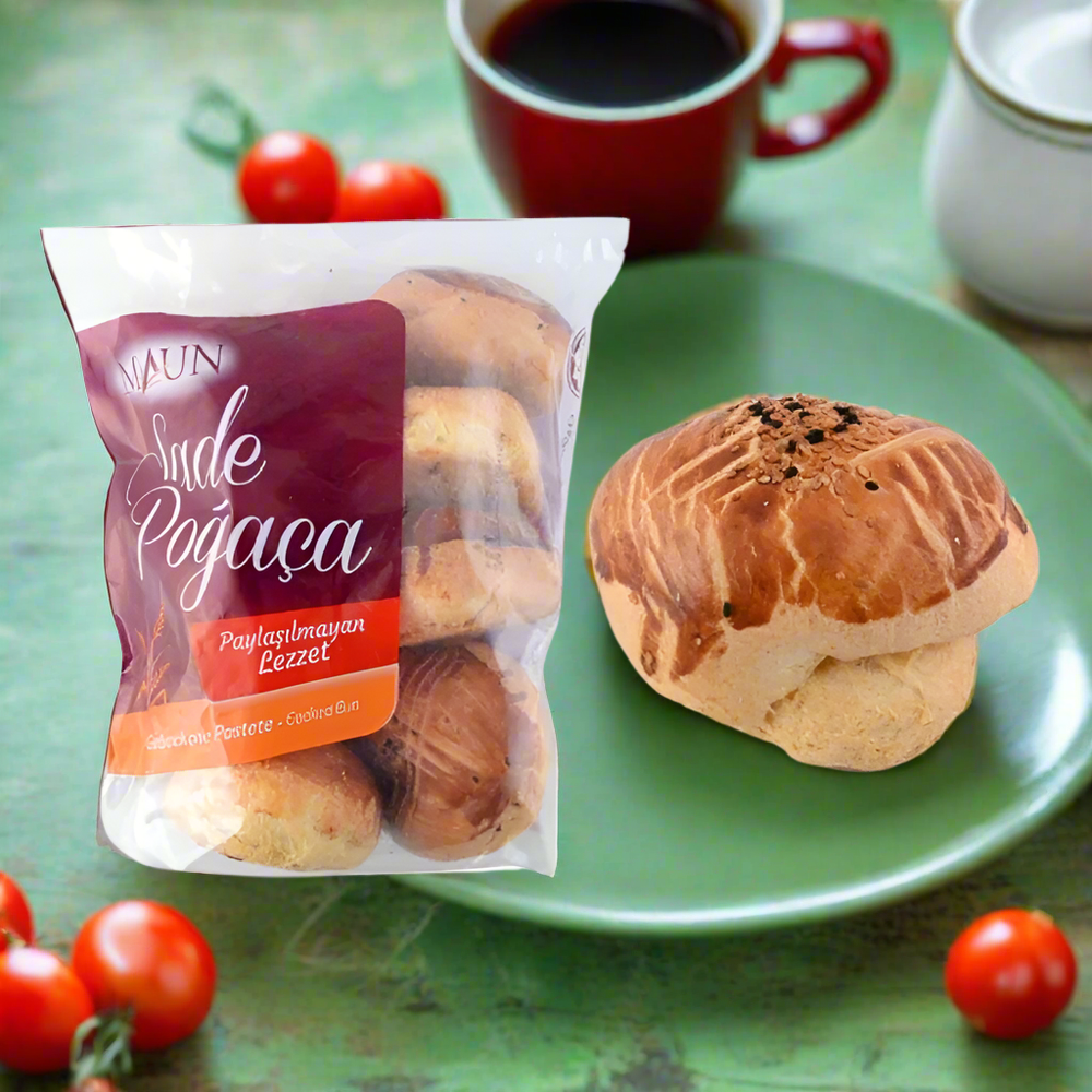 Maun Plain Bun Sade Pogaca Bakery Bag Pack 8 Pcs