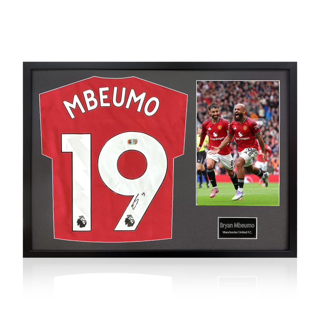 Bryan Mbeumo Signed Manchester United Shirt Classic Frame (ACG Cert)