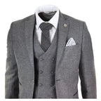 STZ34 - Men's Wool 3 Piece Suit Double Breasted Waistcoat Tweed 1920s