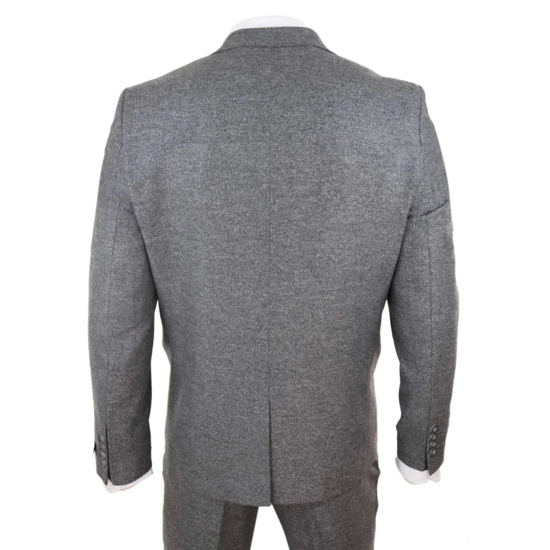 STZ34 - Men's Wool 3 Piece Suit Double Breasted Waistcoat Tweed 1920s