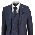 STZ33 - Men's Wool 3 Piece Suit Double Breasted Waistcoat Tweed 1920s