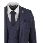 STZ33 - Men's Wool 3 Piece Suit Double Breasted Waistcoat Tweed 1920s