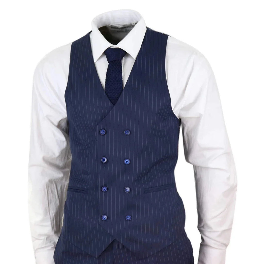 STZ41 - Men's 3 Piece Suit Gatsby 1920s Gangster Pinstripe