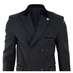 Men's 3/4 Long Double Breasted Overcoat Jacket Wool Coat Peaky Blinders