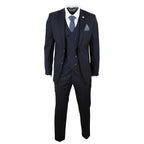 STZ42 - Men's 3 Piece Suit Gatsby 1920s Gangster Pinstripe