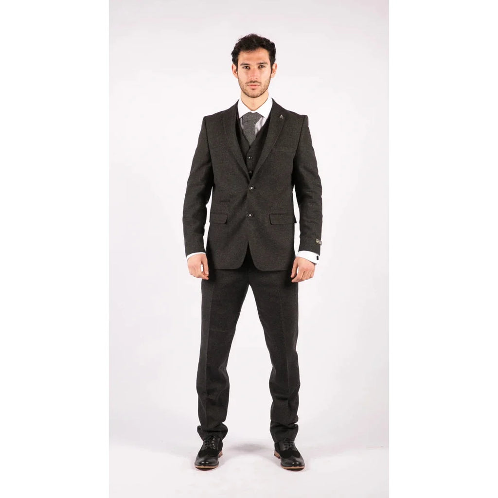 STZ22 - Men's Wool Tweed Suit 3 Piece Authentic 1920s Classic