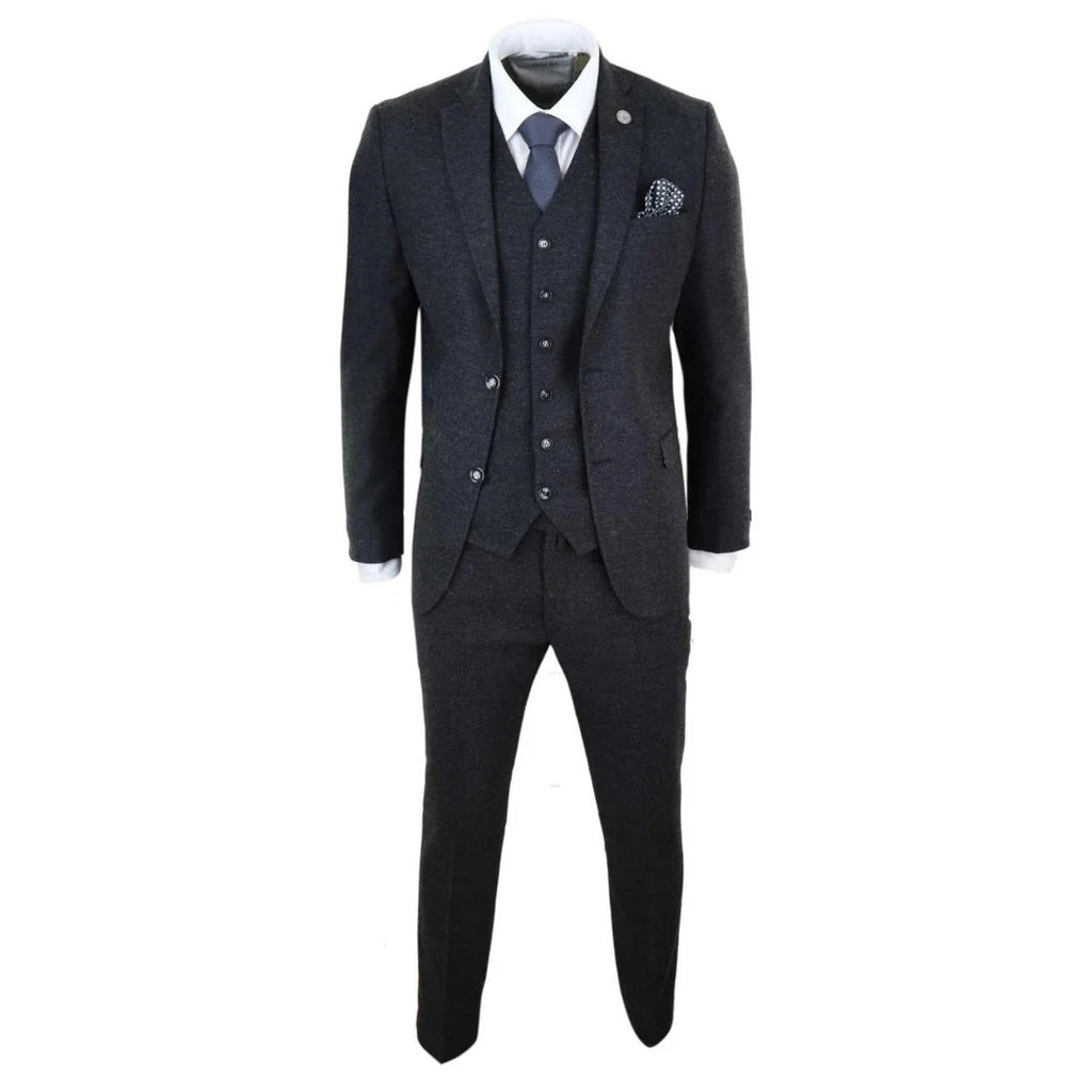 STZ22 - Men's Wool Tweed Suit 3 Piece Authentic 1920s Classic