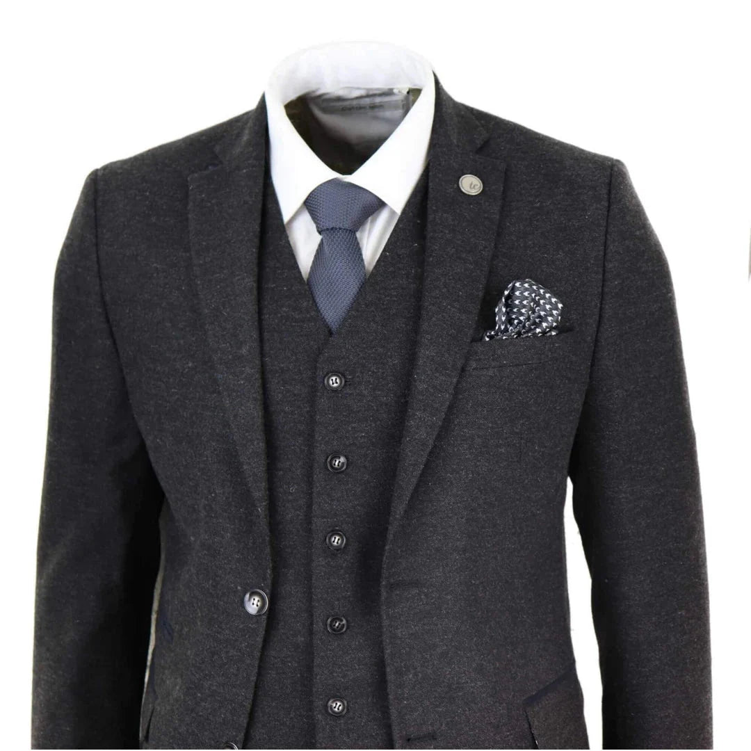 STZ22 - Men's Wool Tweed Suit 3 Piece Authentic 1920s Classic
