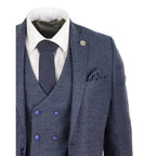 STZ30 - Men's Wool 3 Piece Suit Double Breasted Waistcoat Tweed 1920s