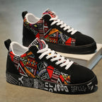 Mens Breathable Casual Sports Shoes Colourful Print Graphic Skateboard Trainers