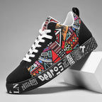 Mens Breathable Casual Sports Shoes Colourful Print Graphic Skateboard Trainers