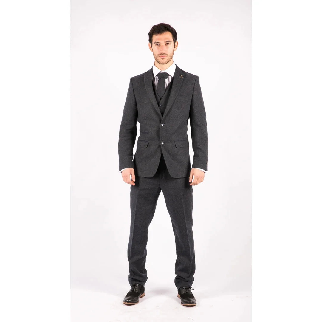 STZ21 - Men's Wool Tweed Suit 3 Piece Authentic 1920s Classic