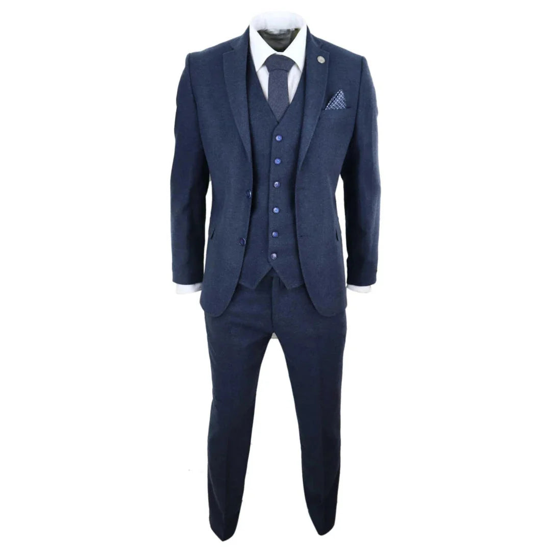 STZ21 - Men's Wool Tweed Suit 3 Piece Authentic 1920s Classic