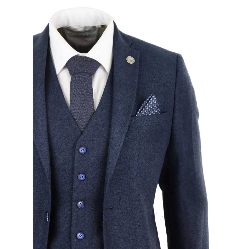 STZ21 - Men's Wool Tweed Suit 3 Piece Authentic 1920s Classic