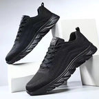 Men's Running Shoes Breathable Mesh Trainers Lace-Up Casual Walking Sneakers