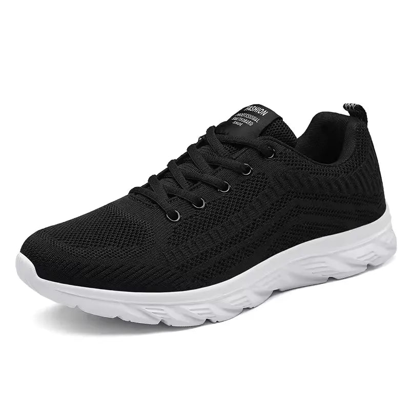Men's Running Shoes Breathable Mesh Trainers Lace-Up Casual Walking Sneakers