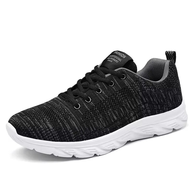 Men's Running Shoes Breathable Mesh Trainers Lace-Up Casual Walking Sneakers