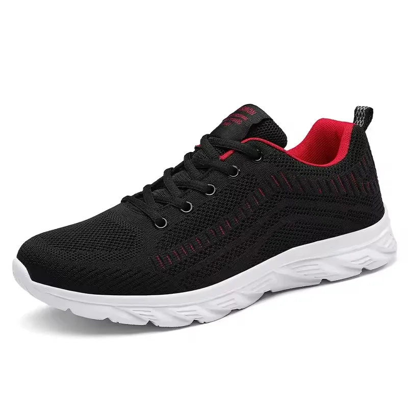 Men's Running Shoes Breathable Mesh Trainers Lace-Up Casual Walking Sneakers